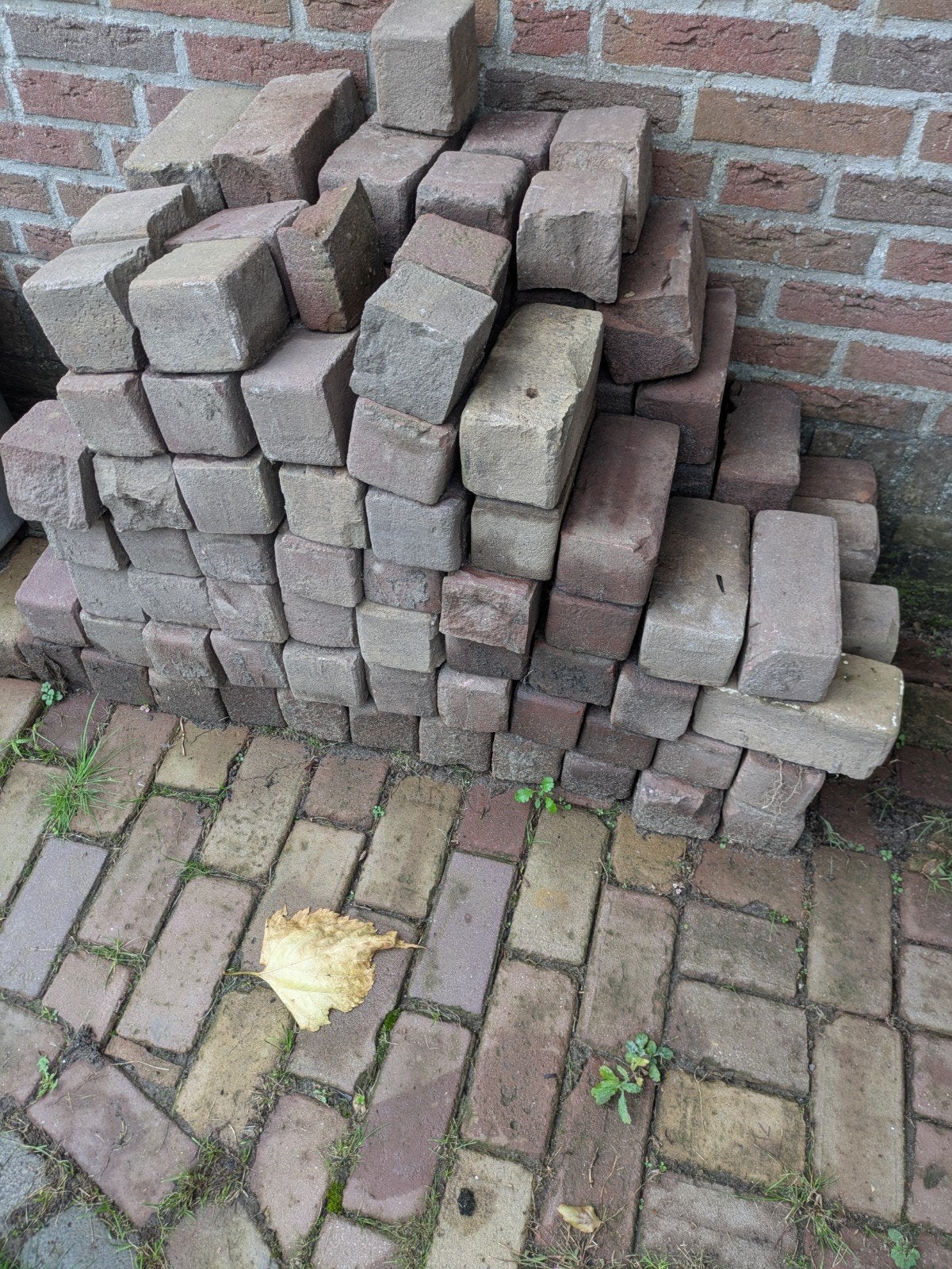 3 m² Hardgebakken tienduimers keiformaat klinkers, Tuin en Terras, Ophalen, Minder dan 5 m², Klinkers