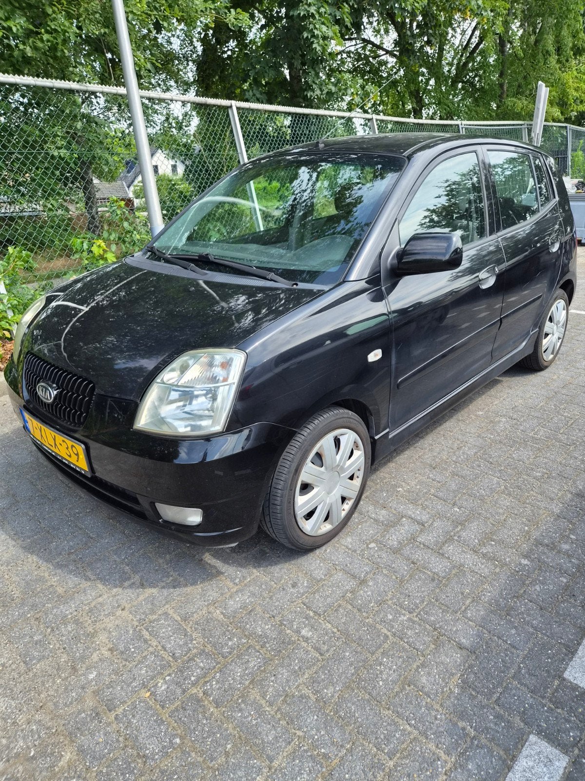 Kia Picanto 1.1 48KW 2007 Zwart, Stof, Zwart, 4 cilinders, Zwart
