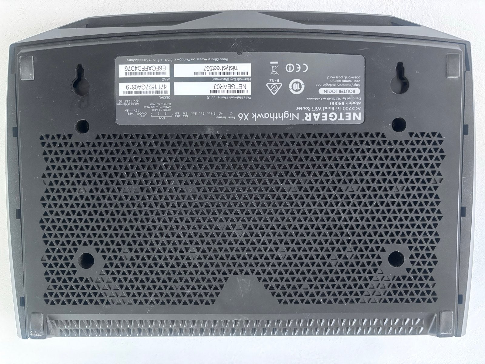 NETGEAR Nighthawk X6 R8000 AC3200 Tri-Band WiFi Router, Computers en Software, Routers en Modems, Ophalen of Verzenden, Zo goed als nieuw