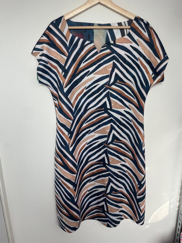 Lizzy & Coco omkeerbare jurk groen safari print maat M, Kleding | Dames, Maat 38/40 (M), Lizzy & Coco B.V., Ophalen of Verzenden