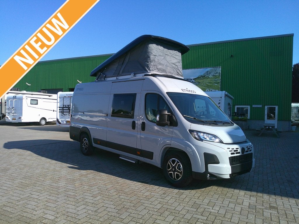 Etrusco CV 640 PB 8-traps automaat, Caravans en Kamperen, Automaat, Buscamper of Camperbus, Ringverwarming, Dakluik