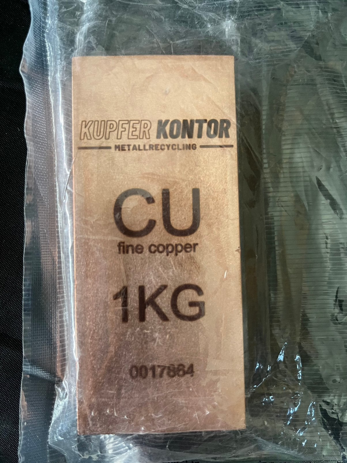 Mooie koperbaar.  1 kilo 999,9., Ophalen of Verzenden, Koper