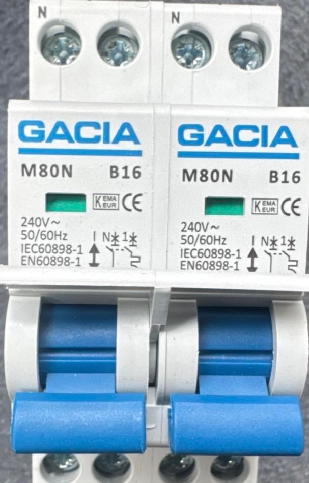 Gacia M80N B16 zekeringautomaten €220- 11 stuks, Ophalen of Verzenden, Gebruikt, Overige typen
