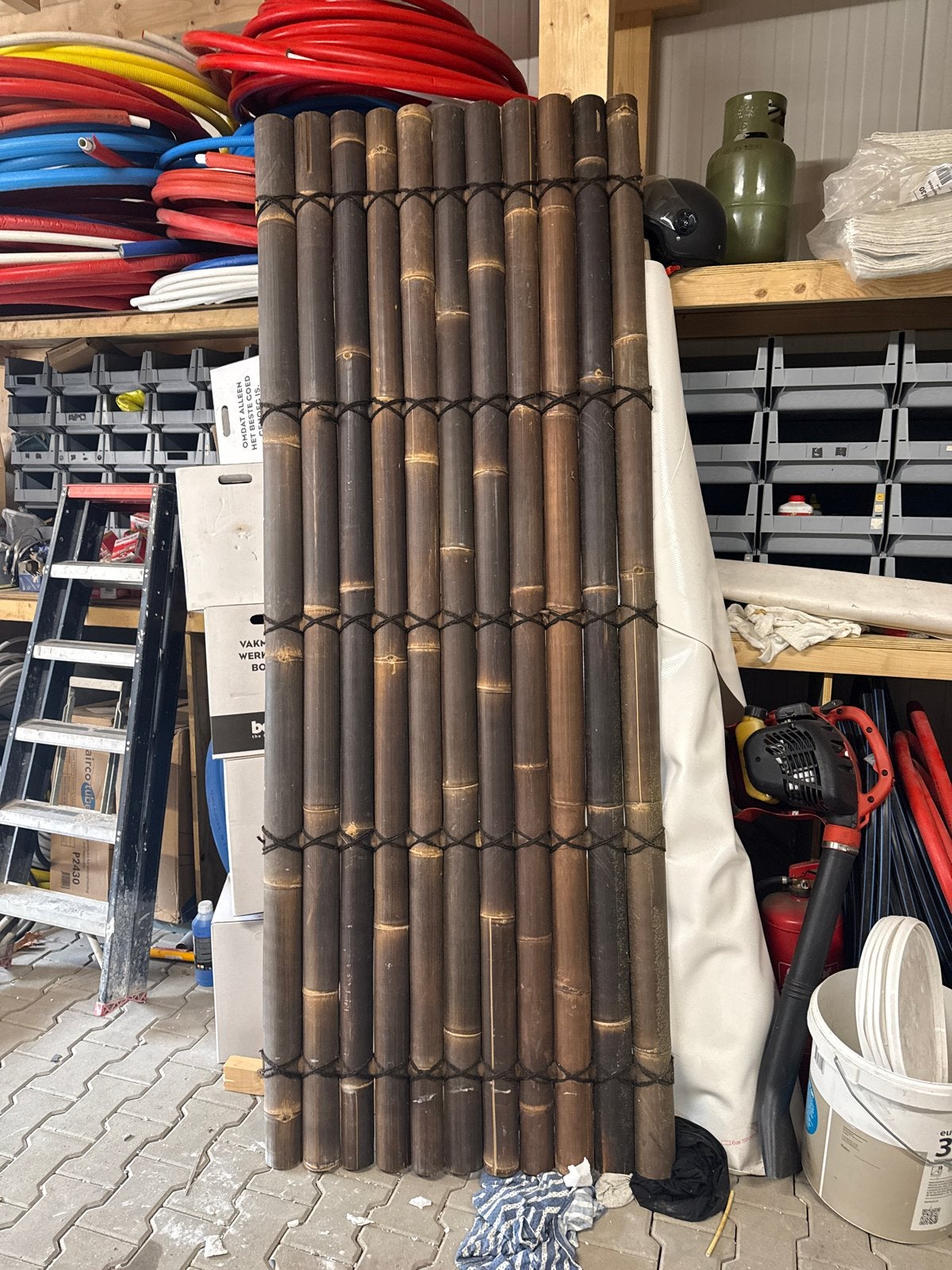 Bamboe schot 240x90 cm - Tuinscherm / Afscheiding, Ophalen, Overige materialen, Gebruikt, Minder dan 3 meter