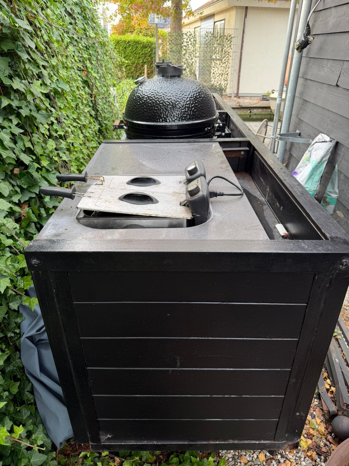 Mobiele buitenkeuken BBQ Black Bastard, Tuin en Terras, Ophalen, Zo goed als nieuw, Gas