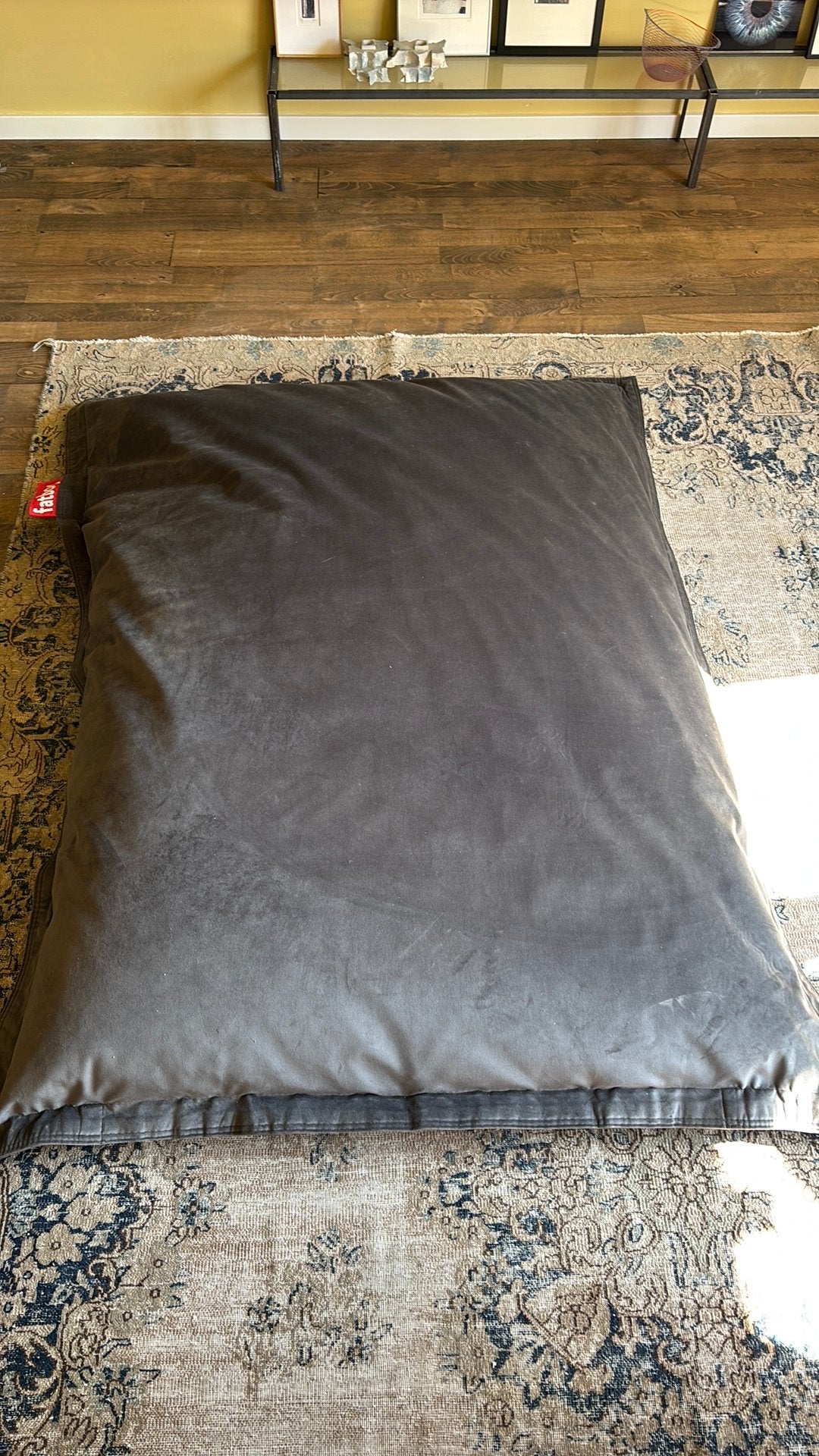 Fatboy zitzak velvet zgan, Huis en Inrichting, Zitzakken, Ophalen of Verzenden, Zo goed als nieuw