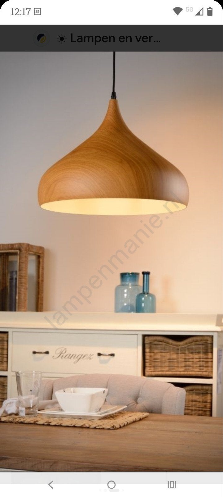Lucide Woody hanglampen, Ophalen