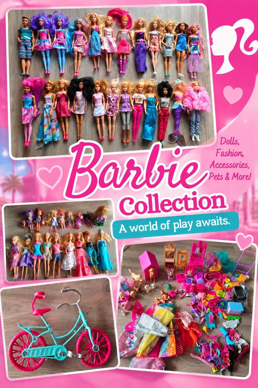 XXL Barbie Verzameling: Voertuigen, Poppen, Dieren & Meer, Kinderen en Baby's, Ophalen, Gebruikt, Barbie