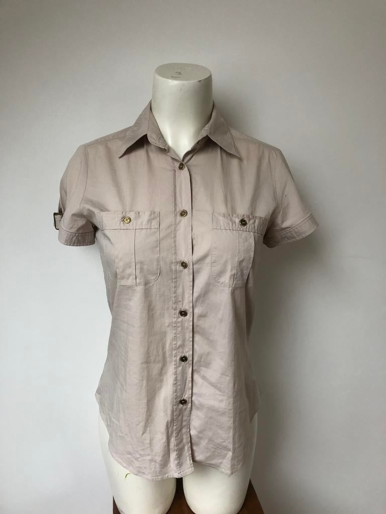 Burberry beige blouse s korte mouw, Kleding | Dames, Blouses en Tunieken, Beige, Ophalen of Verzenden, Zo goed als nieuw, X