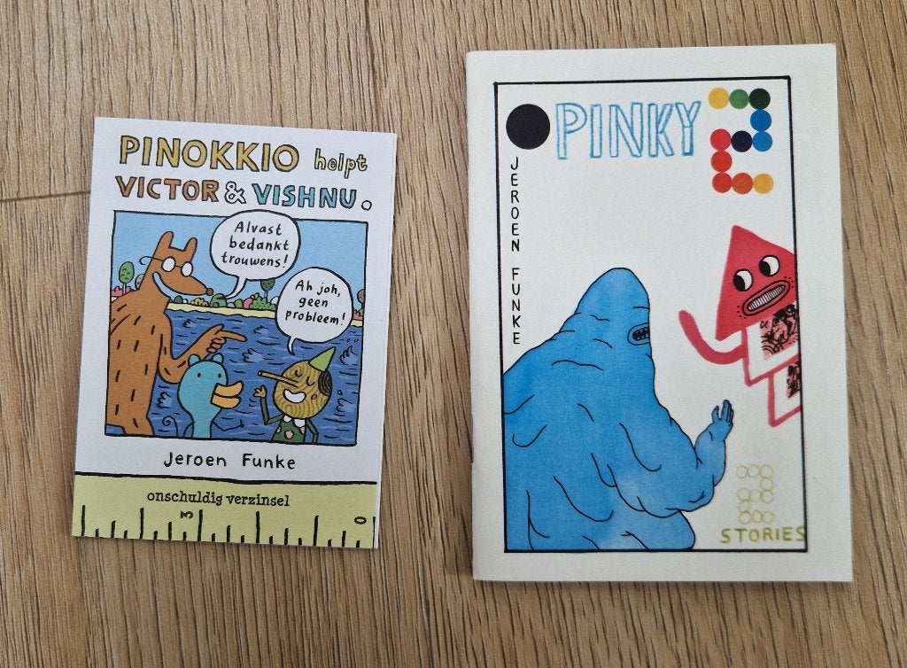 Jeroen Funke (Lamelos) Pinky en Victor & Vishnu boekjes, Eén stripboek, Ophalen of Verzenden, Nieuw
