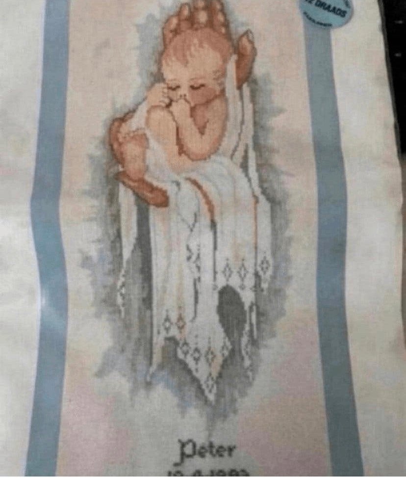 BORDUURPAKKET MARIA VAN SCHARRENBURG NEW BORN, Verzenden, Nieuw, Handborduren, Borduurpakket