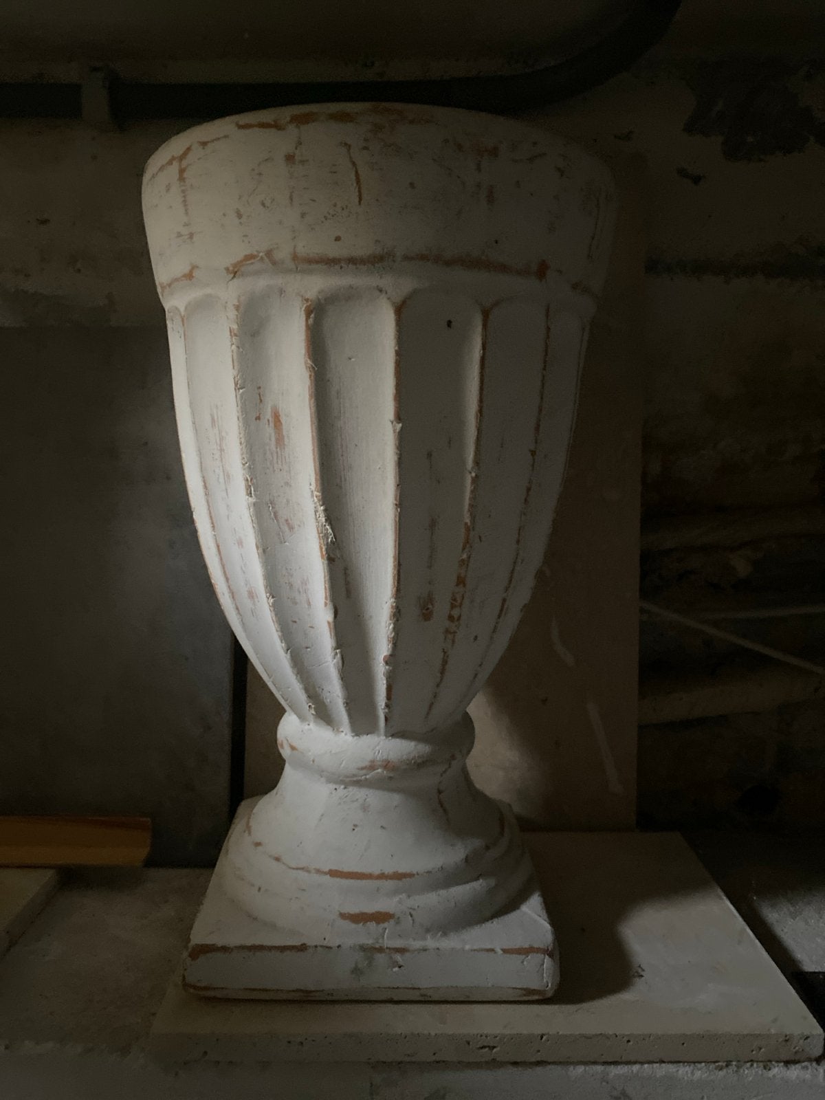 Decoratieve Witte Urnenvaas - Shabby Chic Stijl, Ophalen of Verzenden