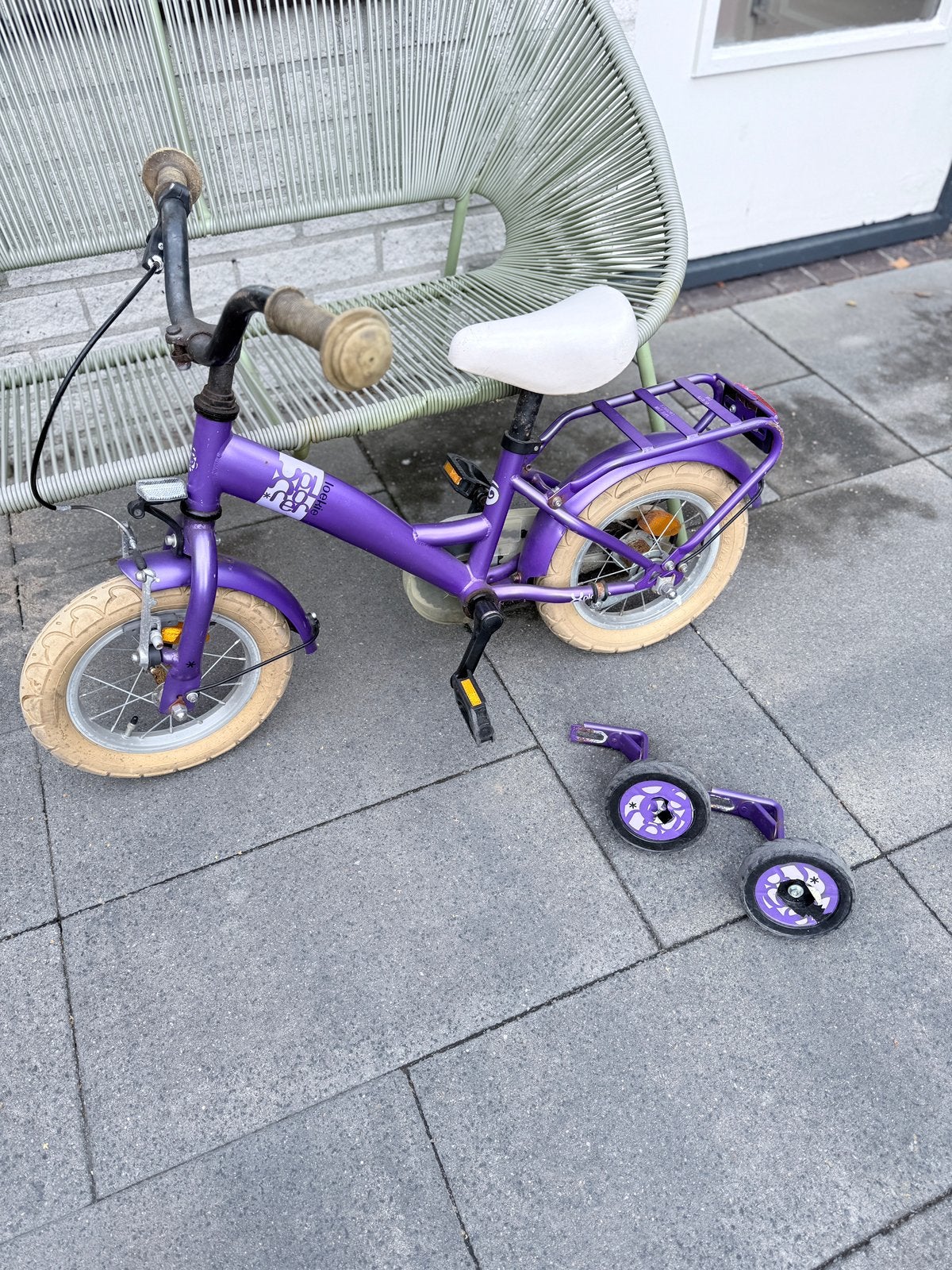 Loekie X-plorer kinderfiets 12inch, Ophalen, Zijwieltjes, Gebruikt, Velgrem