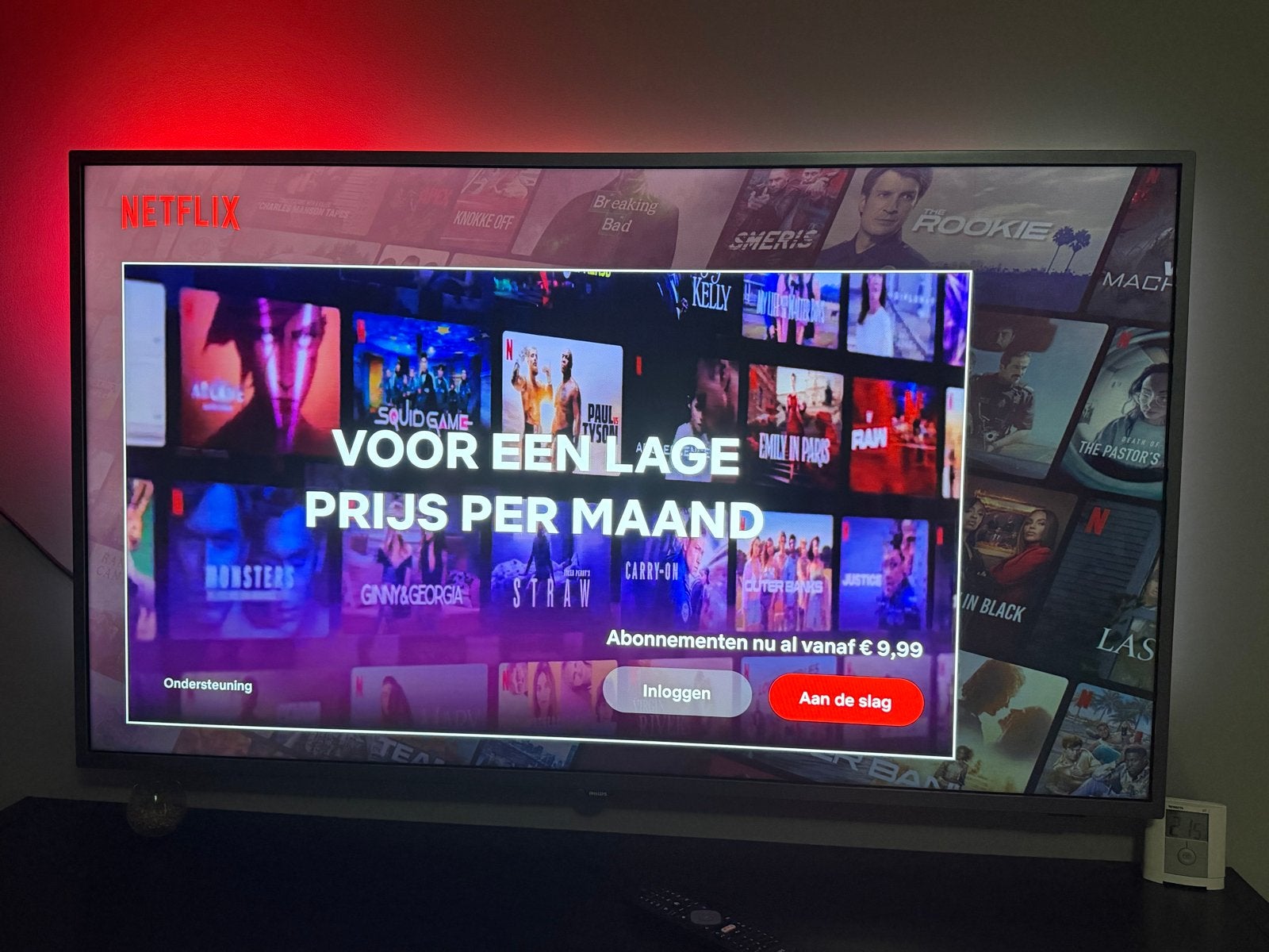 Philips 55 inch Ambilight TV - Zo goed als nieuw, Philips, Ophalen of Verzenden, Zo goed als nieuw, 100 cm of meer