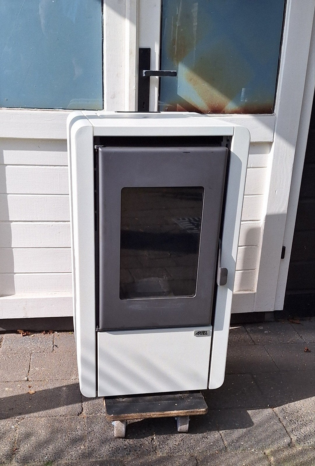 Artel Petite Witte Pelletkachel - Zo goed als nieuw, Ophalen, Zo goed als nieuw, Vrijstaande haard, Overige soorten