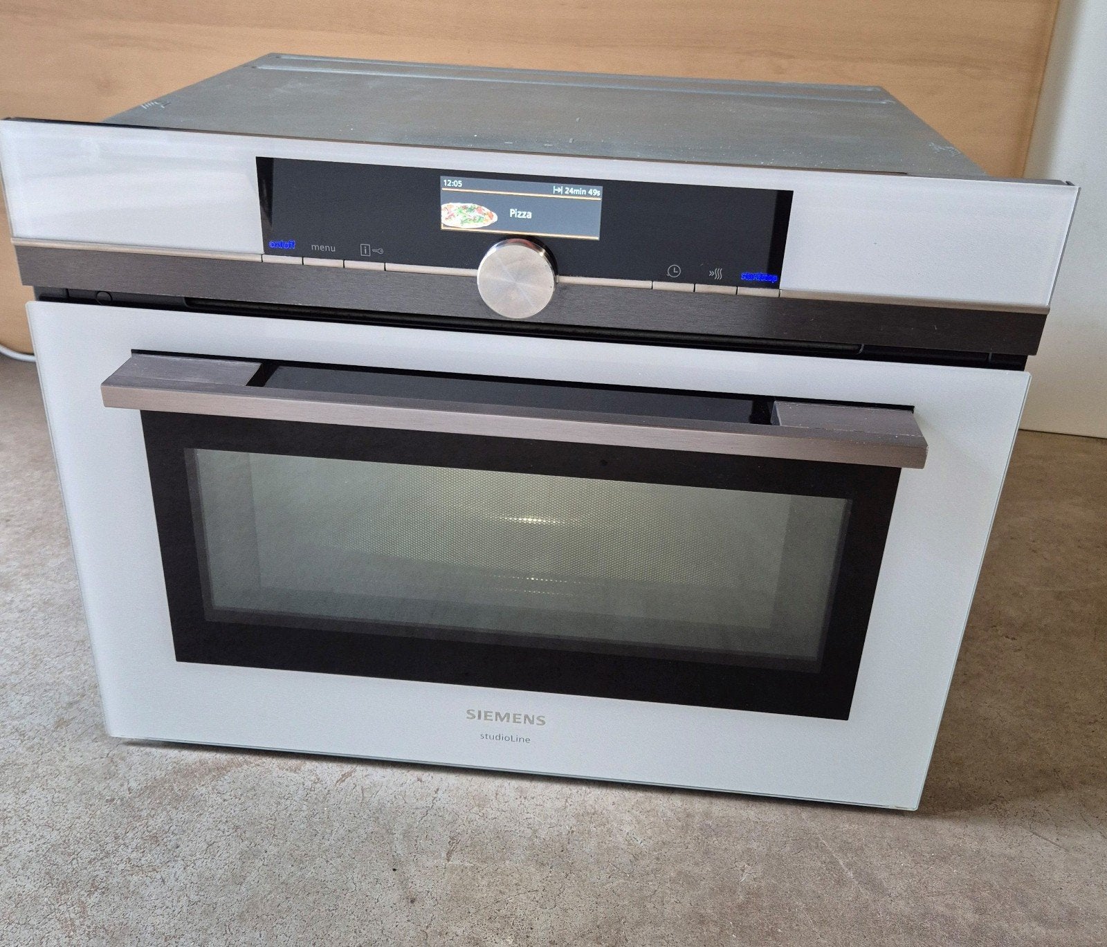 Siemens Blacksteel combi oven/magnetron Wifi + zelfreiniging, Witgoed en Apparatuur, Ophalen, 45 tot 50 cm, Siemens, Zo goed als nieuw