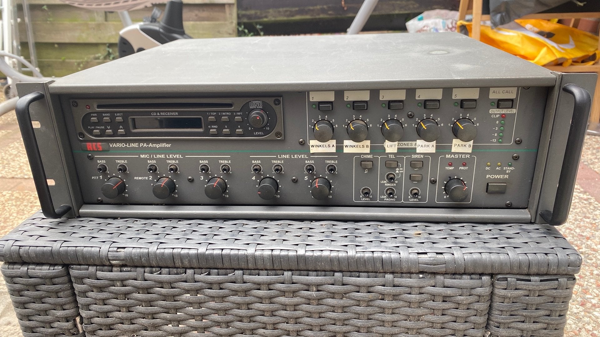 R c s geluid installatie voor winkel, Muziek en Instrumenten, Ophalen, Zo goed als nieuw, Minder dan 50 watt