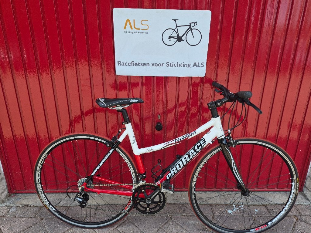 Prorace Alu/Carbon Hybride Dames Racefiets met recht stuur, 28 inch, 2ehandsracefietsen.nl, 2907EC, Racefietsenvoorals@gmail.com