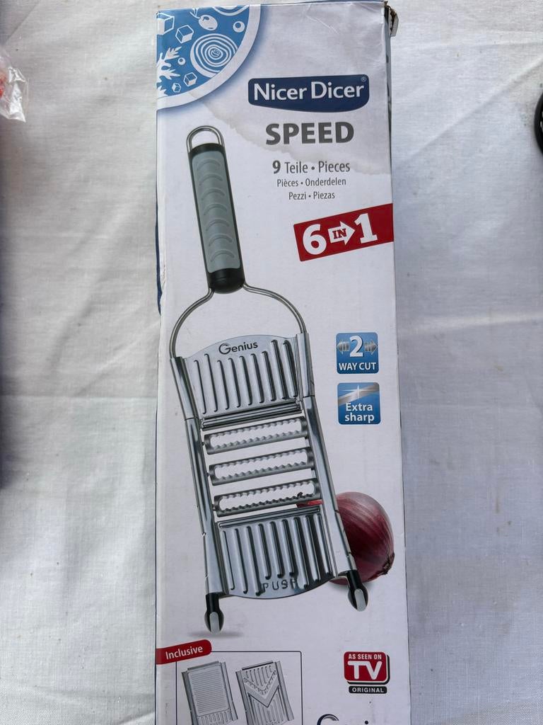 Nicer Dicer Speed 6-in-1 Groentesnijder - Nieuw in doos, Ophalen of Verzenden, Nieuw