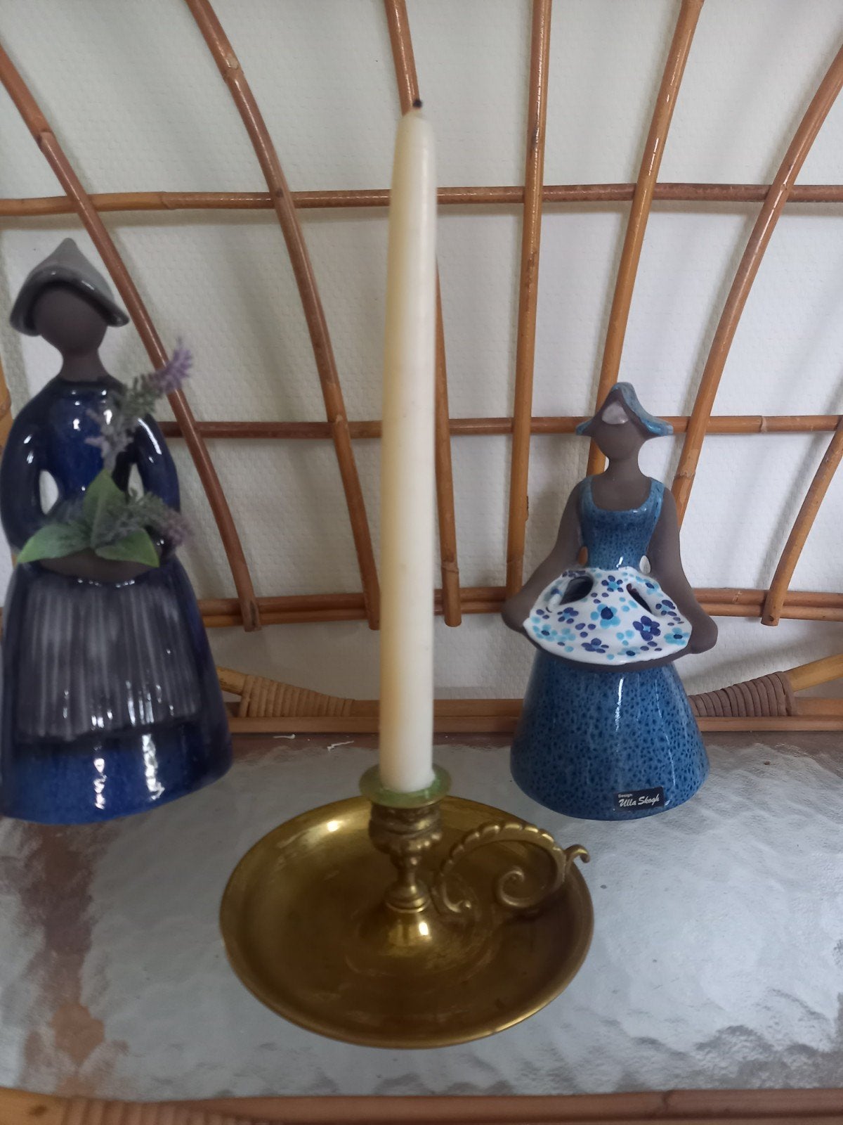 Antieke Messing Blaker uit Zweden - Skultuna Stijl, Ophalen of Verzenden, Koper of Brons