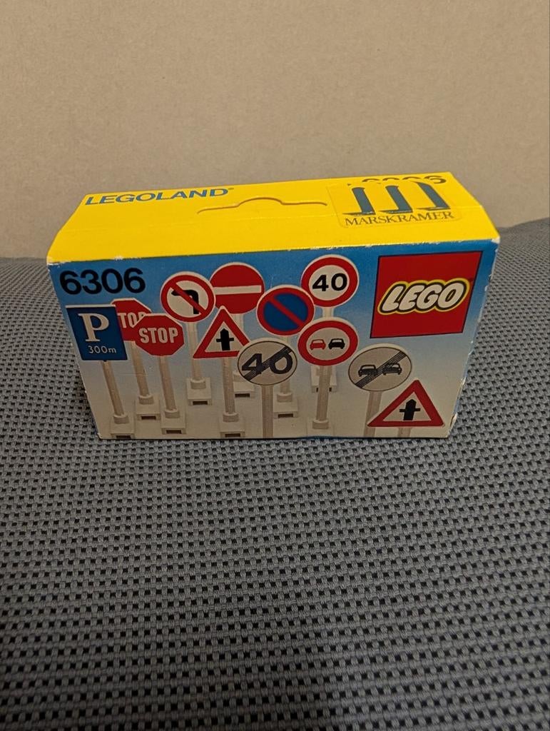 LEGO Legoland 6306 Verkeersborden Set (Vintage), Gebruikt, Compleet, Lego, Ophalen of Verzenden