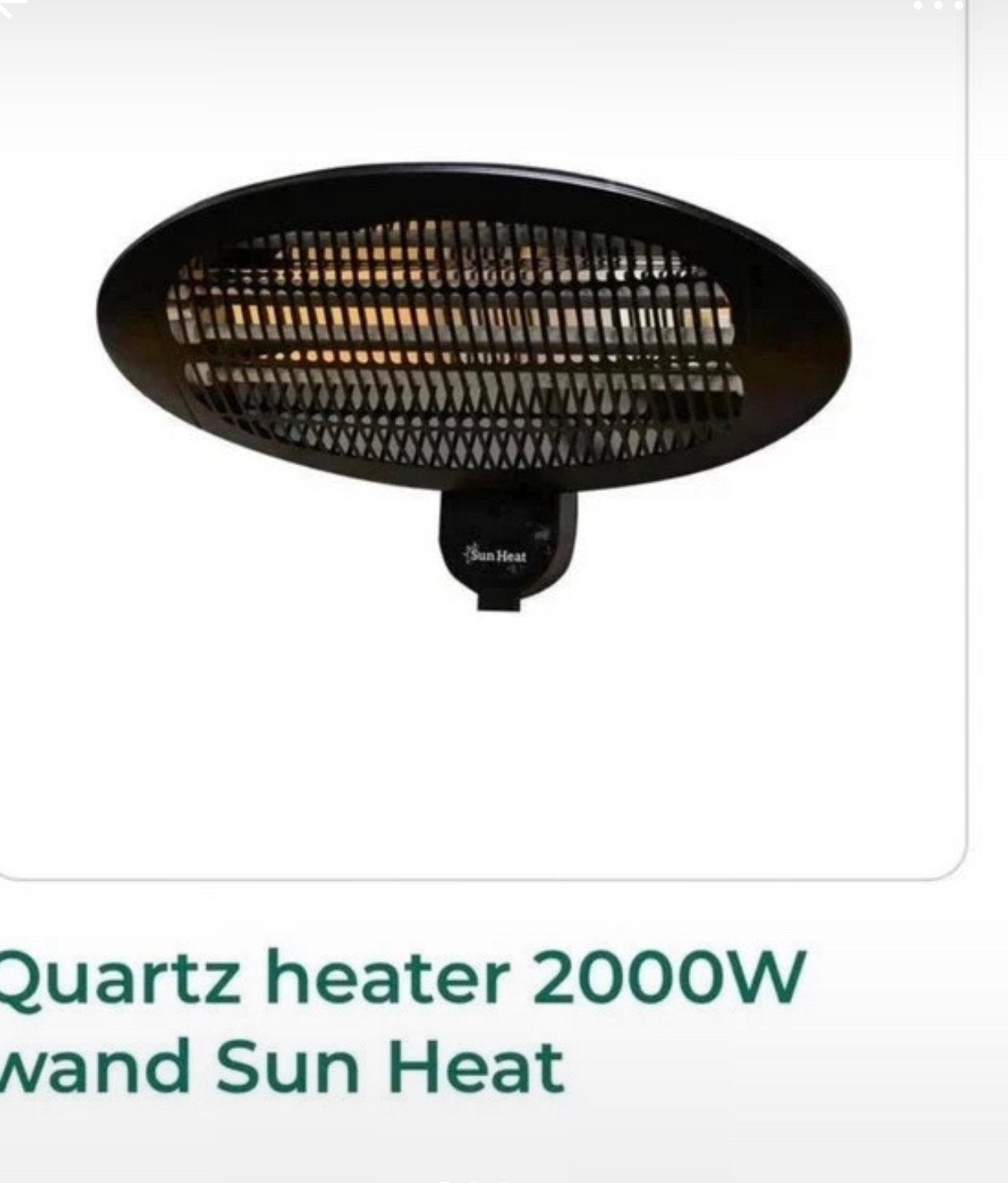 2x Quartz heater van 2000W met 3 standen., Ophalen of Verzenden, Zo goed als nieuw