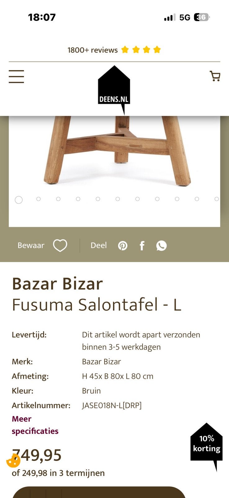 Foto 12 van Prachtige 5-delige loungeset (Bazar Bizar Malawi & Fusuma )