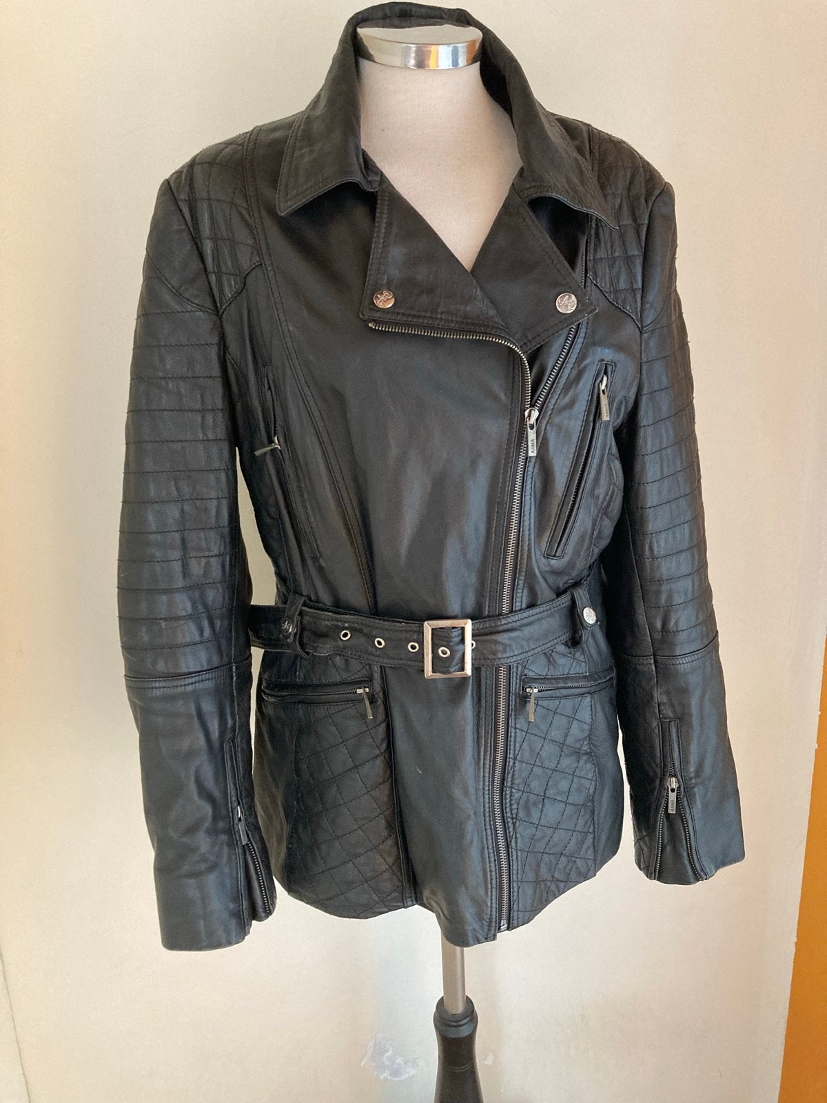 Arma echt leren bikerjack, maat 46, Ophalen of Verzenden, Zo goed als nieuw, Maat 46/48 (XL) of groter, Zwart