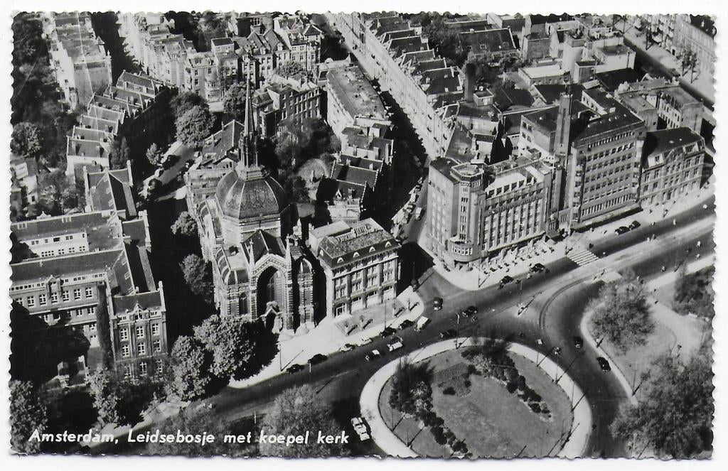 Amsterdam Leidsebosje Gelopen Ansichtkaart uit 1957 (B6599, Ophalen of Verzenden, 1960 tot 1980, Gelopen, Noord-Holland