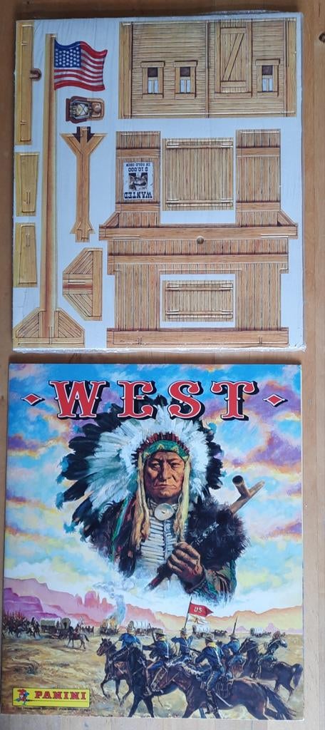 Panini West Fort Apache bouwplaat en Panini album 1992, Verzamelen, Ophalen of Verzenden, Zo goed als nieuw