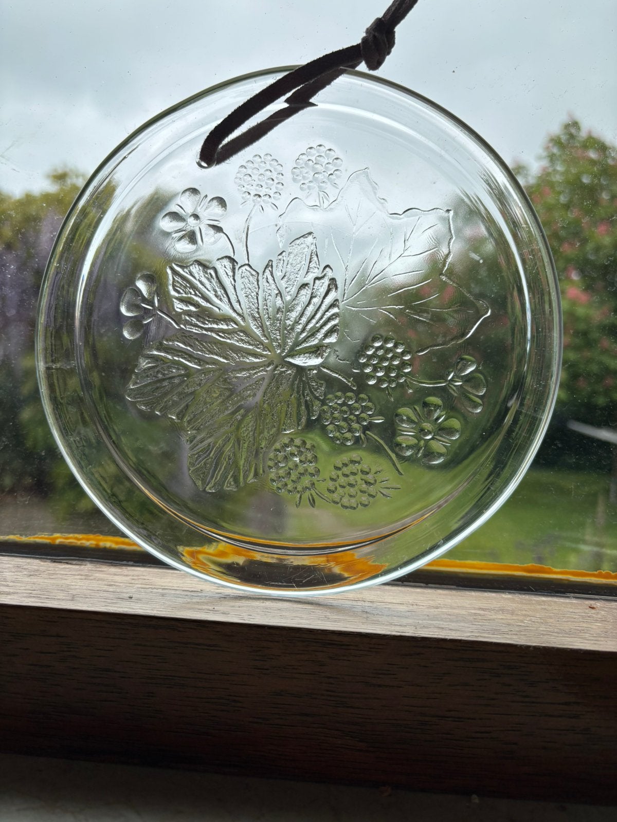 Vintage glazen raamhanger Nuutajärvi Finland, Ophalen of Verzenden, Gebruikt, Glas