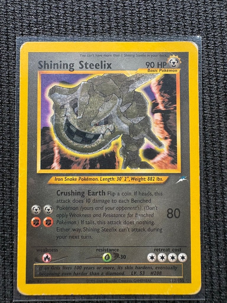 Shining Steelix (112/105) – Neo Destiny Holo Pokémon kaart, Ophalen, Gebruikt, Losse kaart