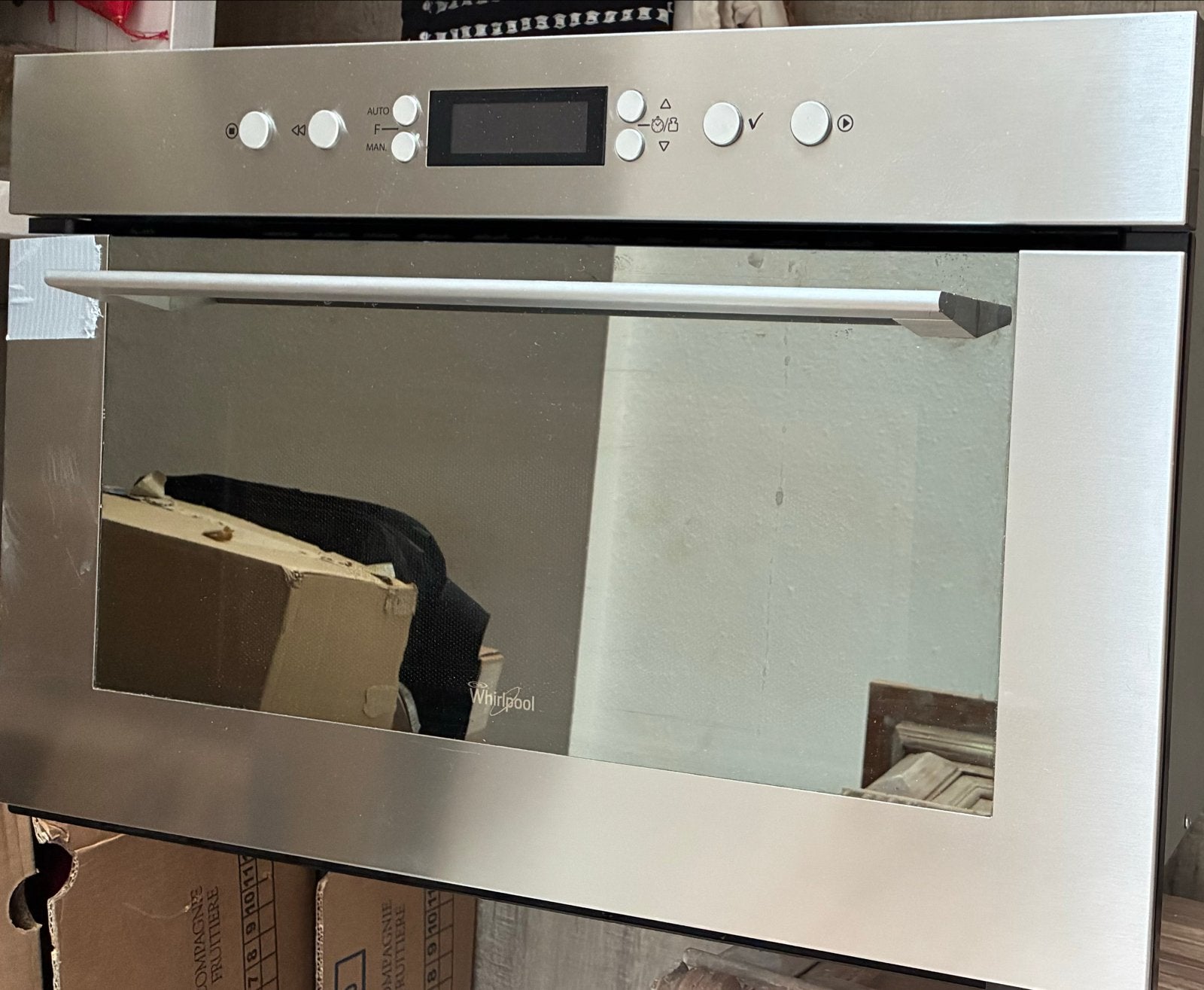 Whirlpool AMW 755/IX Inbouw Combimagnetron - Zilver, Witgoed en Apparatuur, Magnetrons, Ophalen, Combimagnetron, Gebruikt, 60 cm of meer