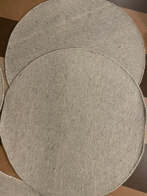 Twee (2x) ronde vloerkleden, 1 meter diameter - Wol, Ophalen, 50 tot 100 cm, Rond, 50 tot 100 cm