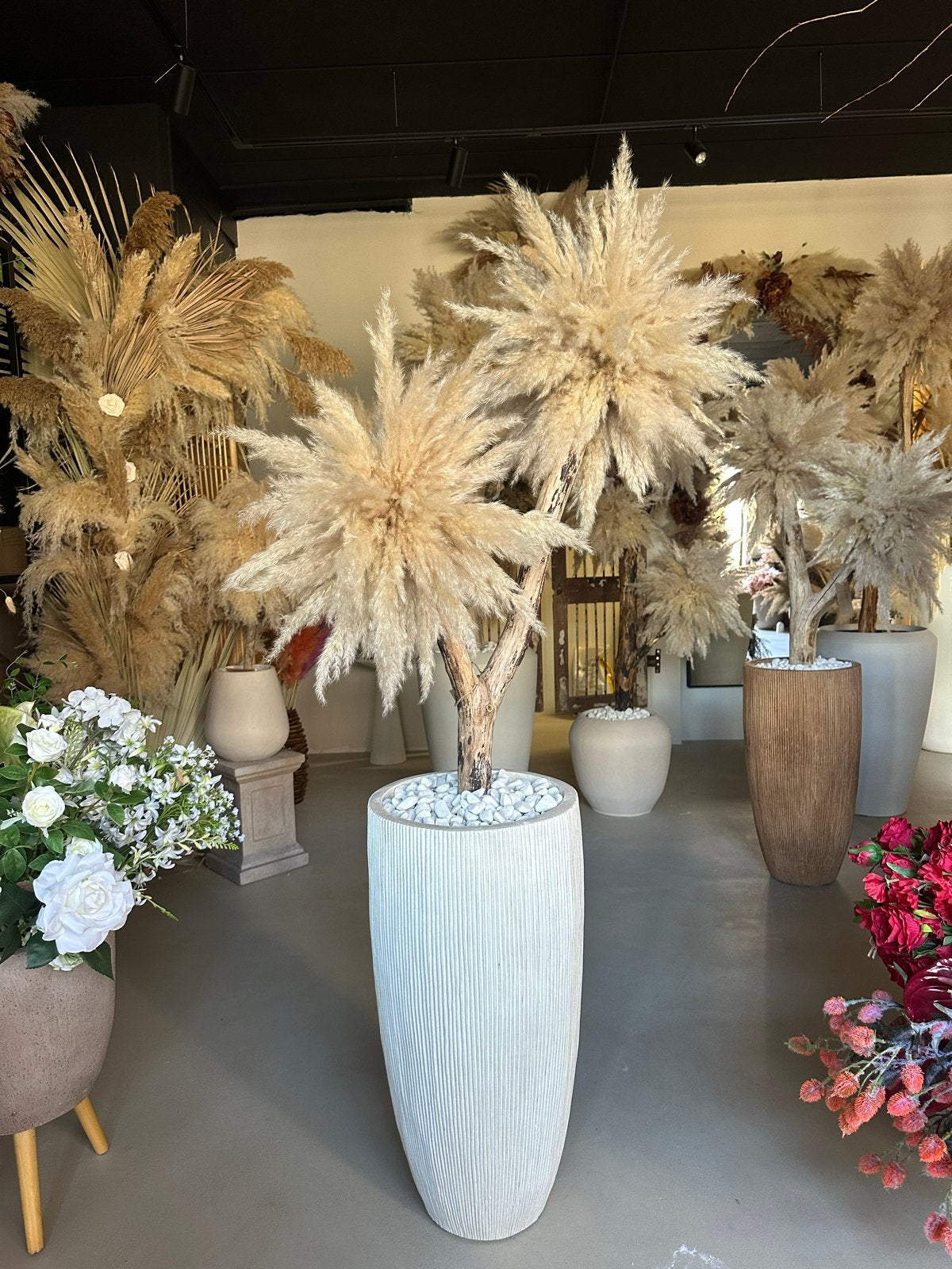 Handgemaakte Pampasboom - Pampas boom, Ophalen, Binnen, Natuurlijk materiaal, Beige