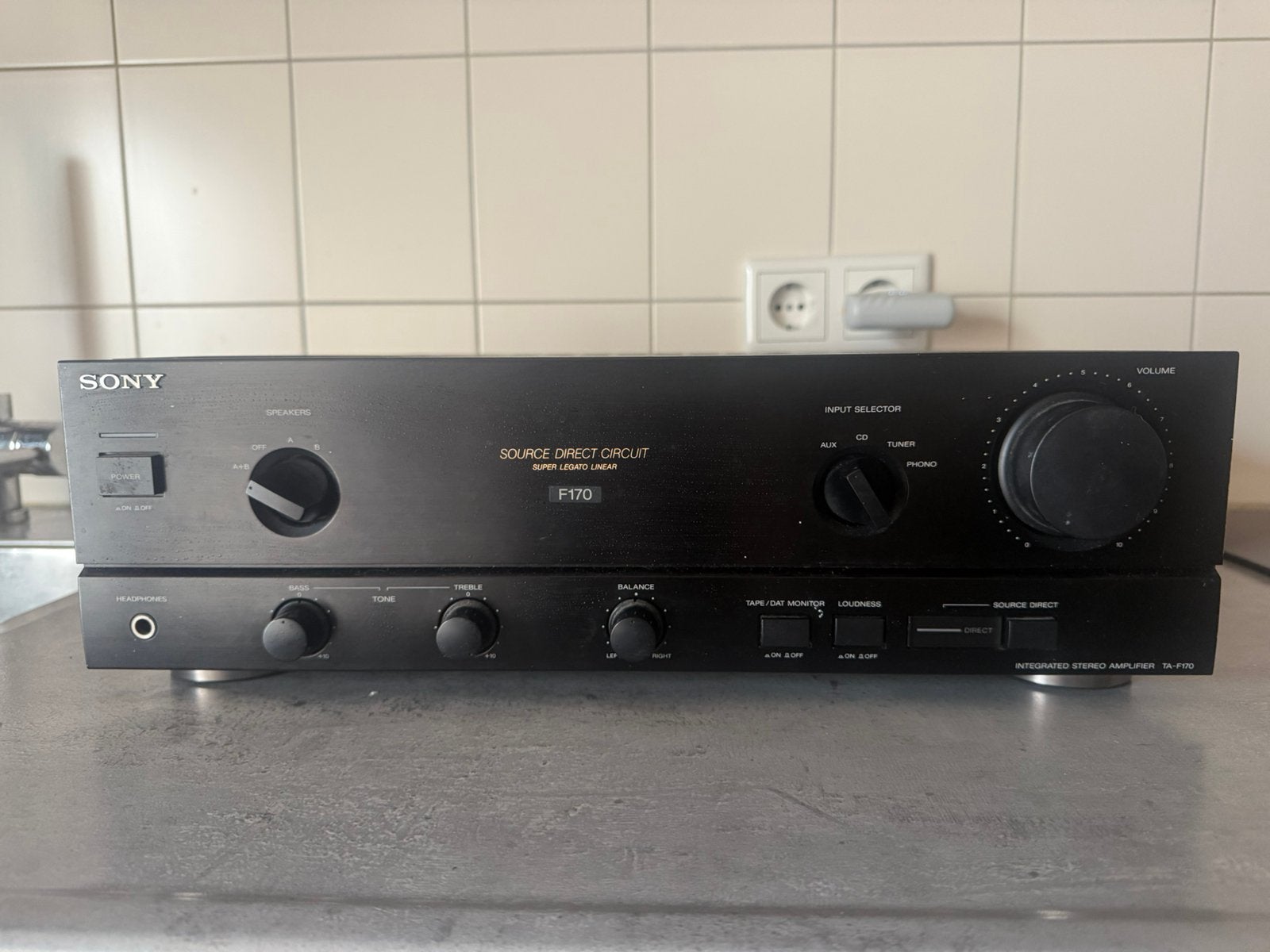 Sony TA-F170 stereoversterker, Ophalen, Zo goed als nieuw, Minder dan 60 watt, Sony