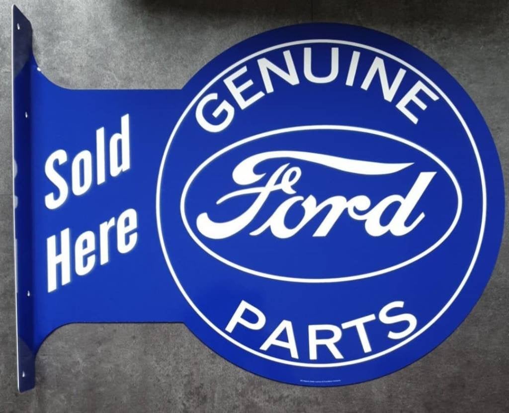 Ford Shell Texaco Pepsi dubbelzijdig metalen uithang bord, Verzamelen, Reclamebord, Am, Nieuw, Ophalen of Verzenden