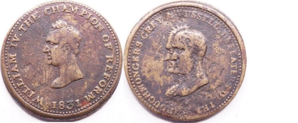 Penning 1831, Groot-Brittannie, Willem IV en de Reform, Ophalen of Verzenden, Overige materialen, Buitenland