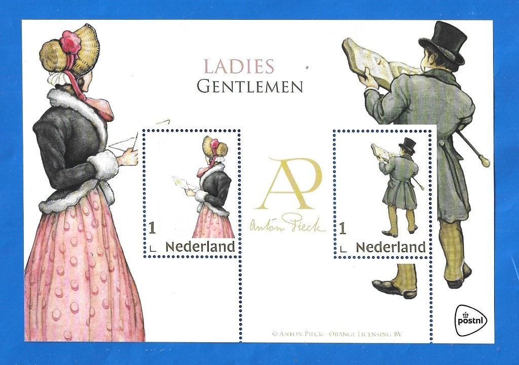 Postset 3678 Anton Pieck - Ladies & Gentlemen - 2020, Postzegels en Munten, Postzegels | Nederland, Ophalen of Verzenden, Na 1940