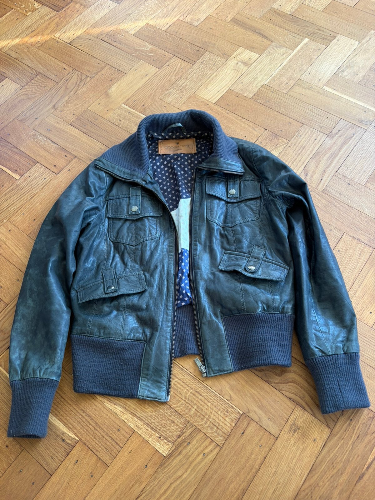 Goosecraft Bomberjack L, Ophalen, Gedragen, Maat 42/44 (L), Blauw