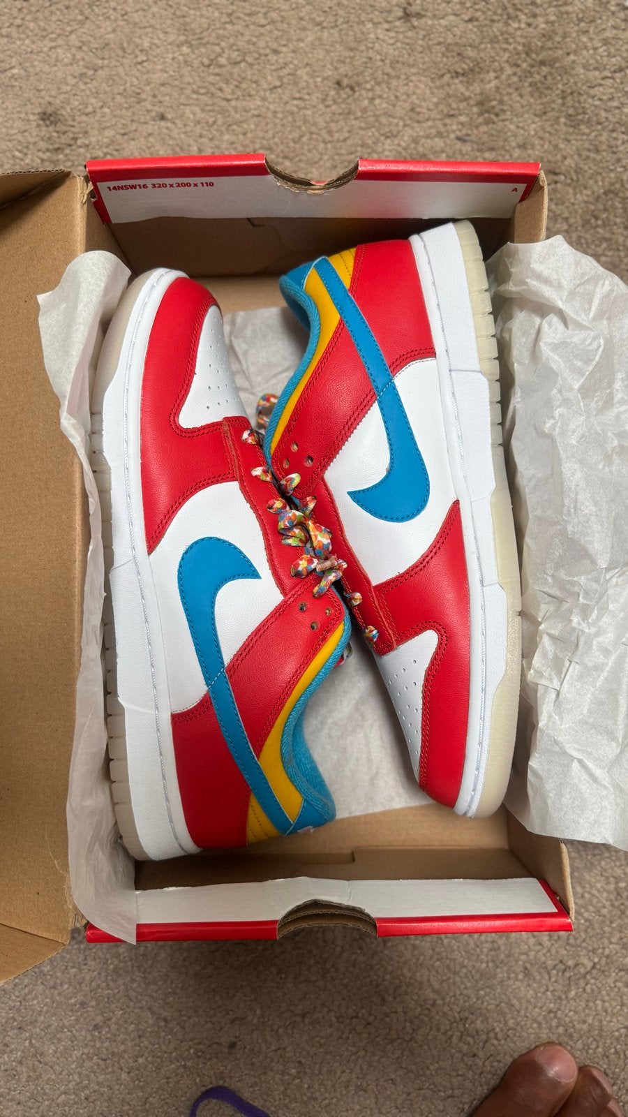 Nike Dunk Low x Fruity Pebbles Sneakers, Ophalen, Nieuw, Overige kleuren, Sneakers of Gympen