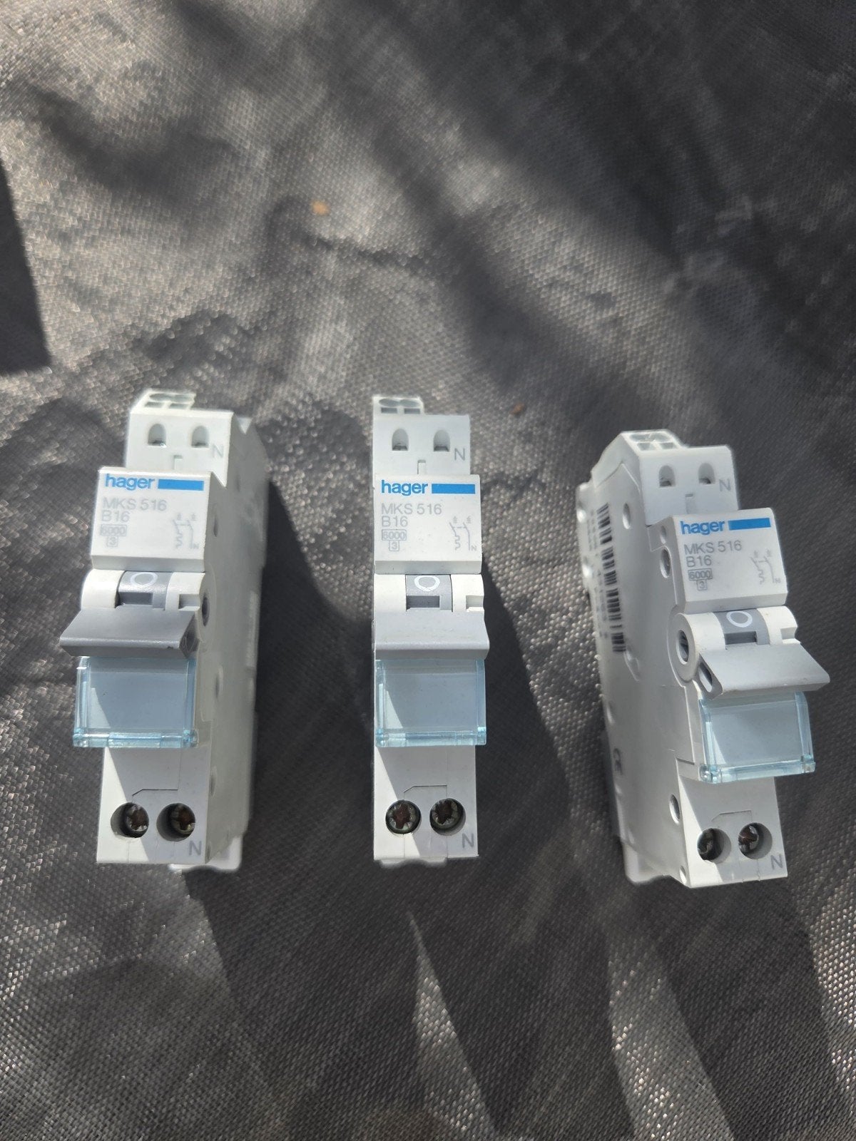 3x Hager Installatieautomaat B16 MKS 516, Ophalen of Verzenden, Nieuw, Hager, Installatieautomaat
