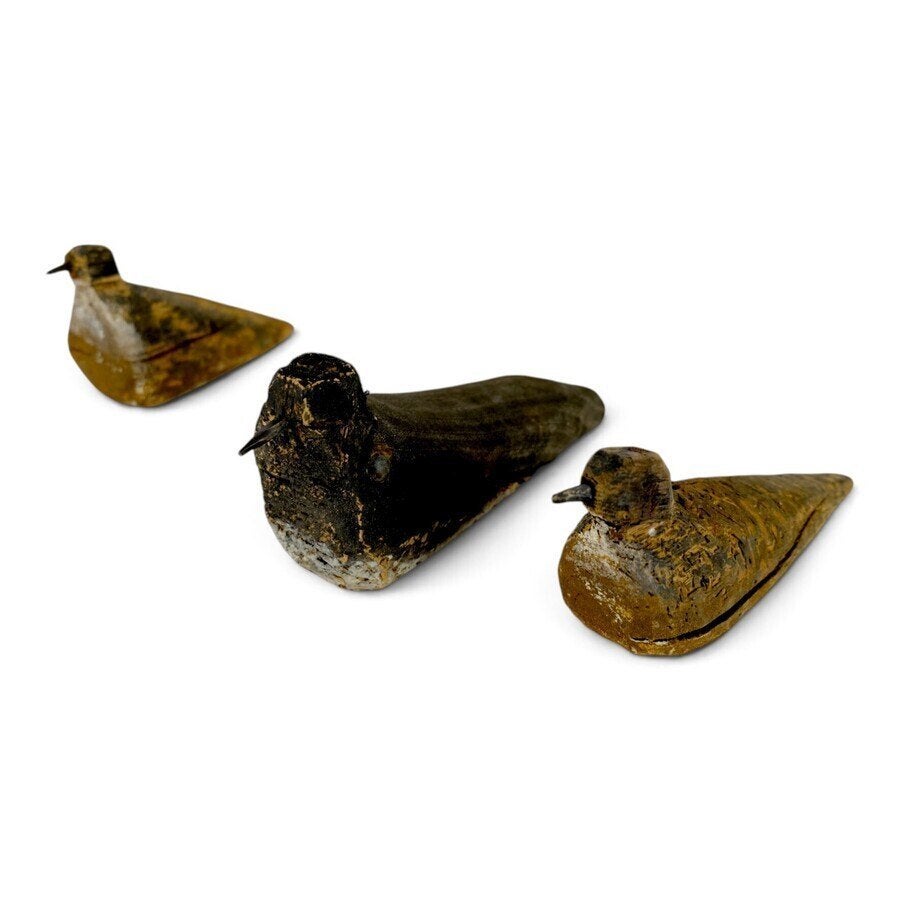 Drie houten wilster lokvogels, Antiek en Kunst, Ophalen of Verzenden