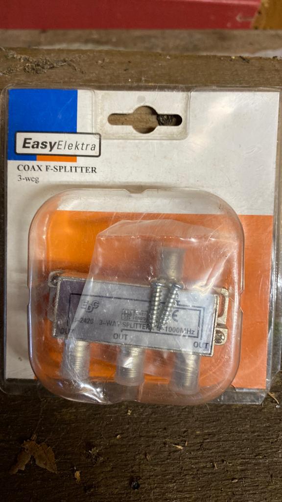Coax F-Splitter merk Easy Elektra, Ophalen of Verzenden, Nieuw