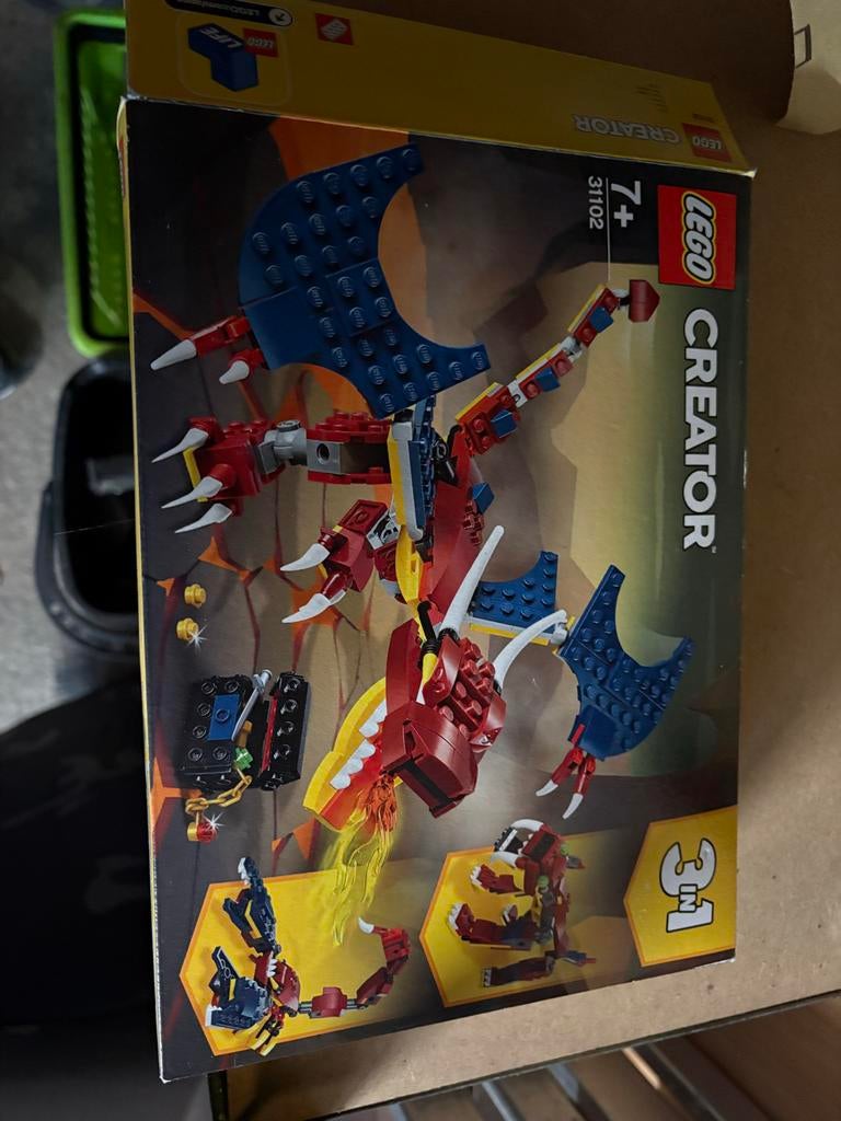 LEGO Creator 31102 Vuur Draak 3-in-1 set, Lego, Ophalen of Verzenden, Zo goed als nieuw, Compleet