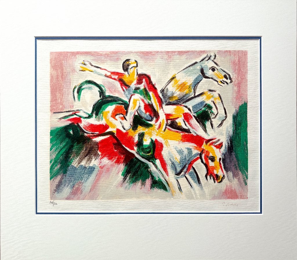 Paule Nolens - Zeefdruk, Horses, Ophalen of Verzenden, Papier/karton, Zeefdruk, Overig onderwerp