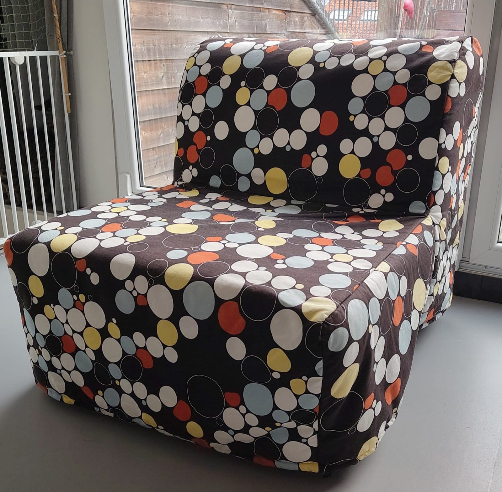IKEA Lucksele Lovas slaapfauteuil met matras, Ophalen, Gebruikt, Eenpersoons, Meerkleurig