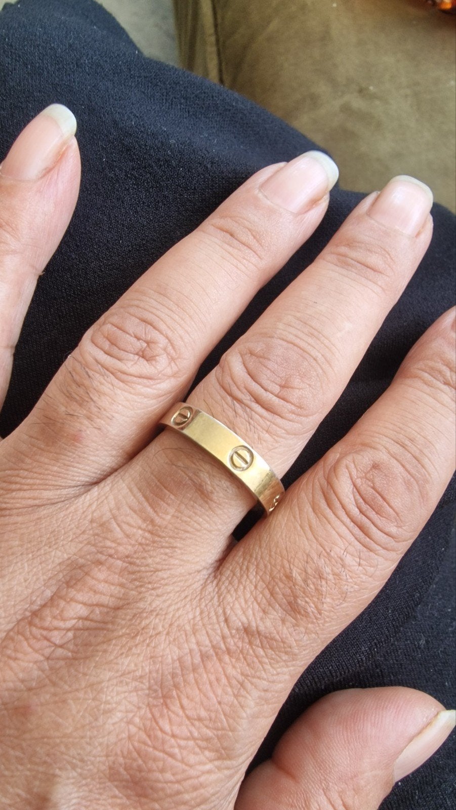 Cartier Love Ring 750 Goud - Maat 110 replika, 20 of groter, Ophalen of Verzenden, Zo goed als nieuw, Dame of Heer