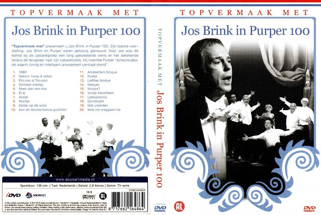 Top vermaak met Jos Brink in Purper 100, Alle leeftijden, Ophalen of Verzenden, Zo goed als nieuw, Overige genres