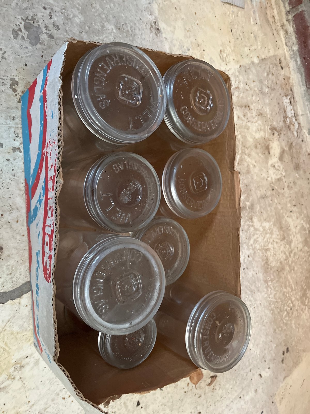 Vintage Weck Conservenglas Weckpotten - Set van 8, Ophalen